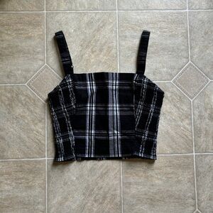 Hollister Cropped Plaid Tank
